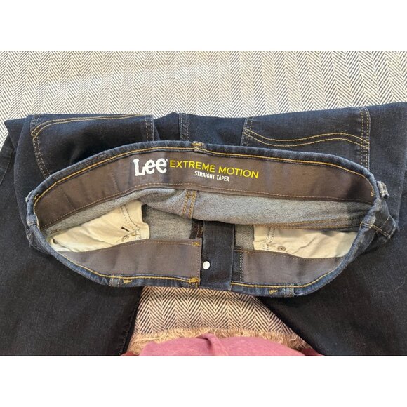 Lee Womens Dark Wash Bootcut Jeans Size 12 Cotton Blend Stretch Denim Casual Eve - Picture 9 of 12